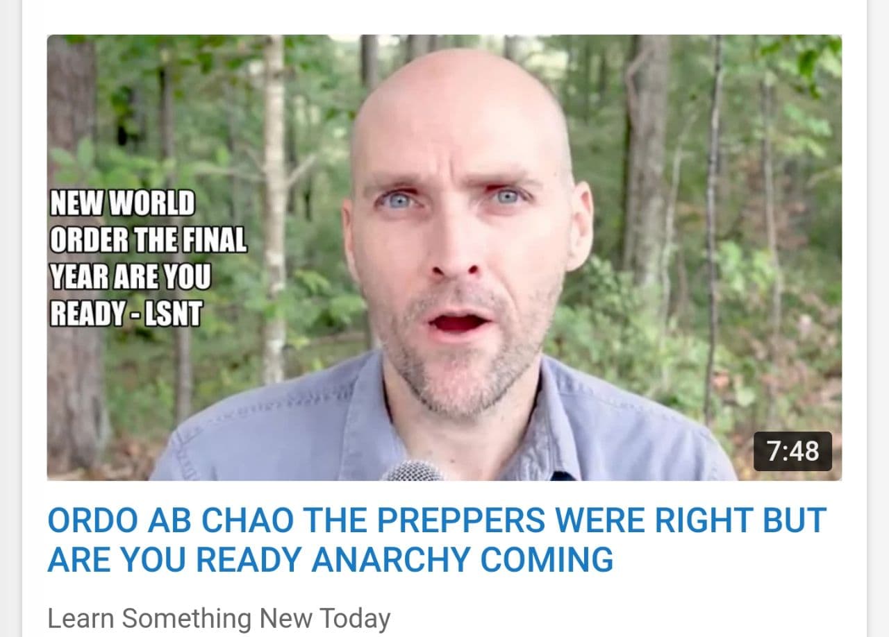 ordo ab chao the preppers were right